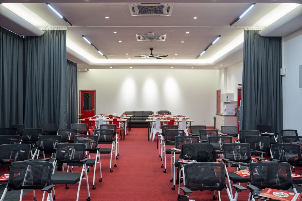 Empire Room, a large air-conditioned training room at CERT Academy Puchong