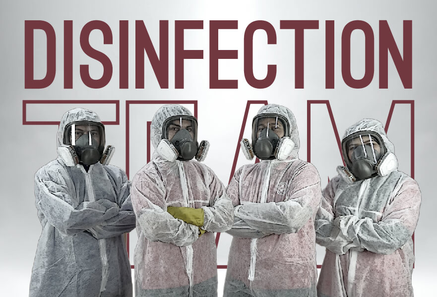 Dr Sanitize disinfection team in protective suits
